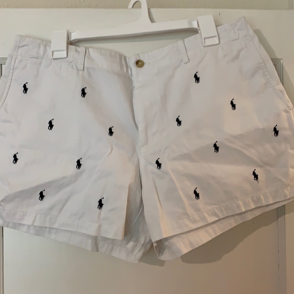 Polo RL white and navy shorts